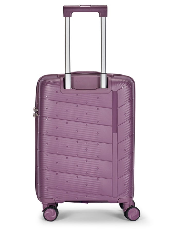 ليمرا طقم شنط سفر مكون من 4 حقائب أمتعة بعجلات و بتصميم صلب وقوي مصنوع  من مادة البولي بوربلين لون بنفسجي - Image 5